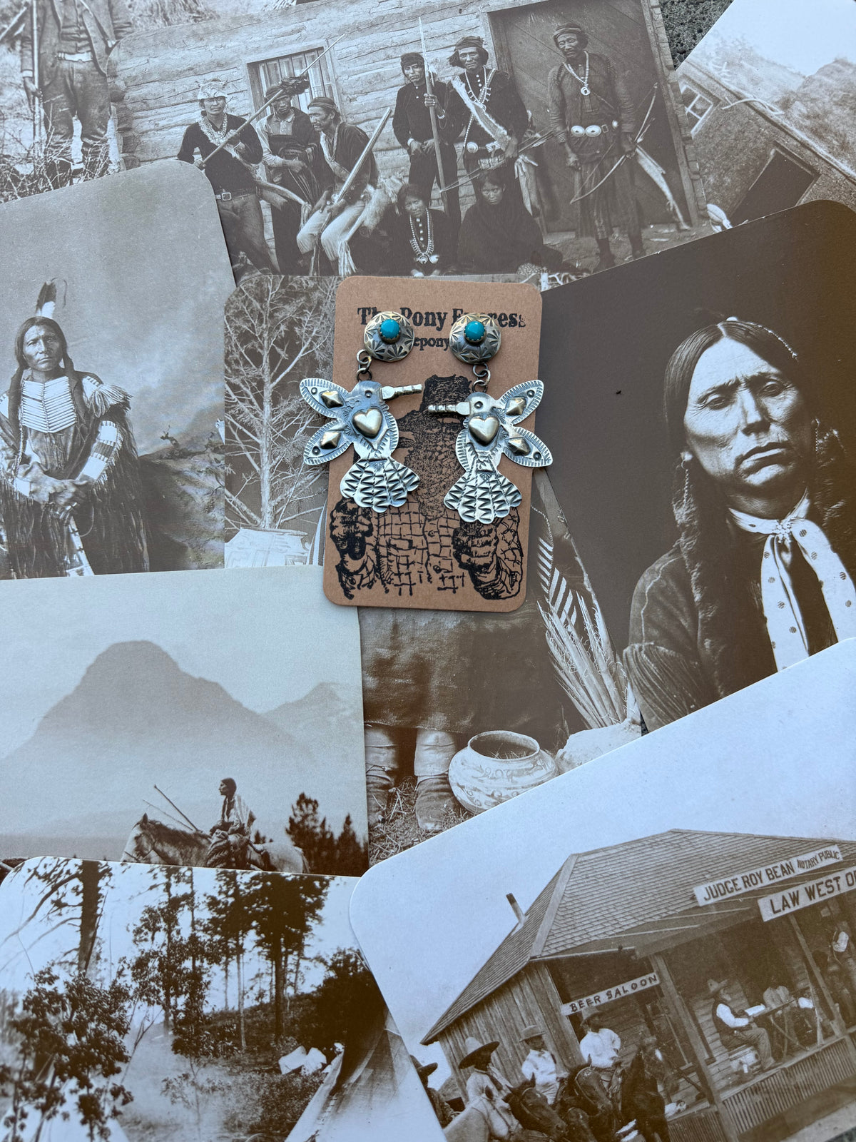 Hummingbird Hand Stamped Earrings