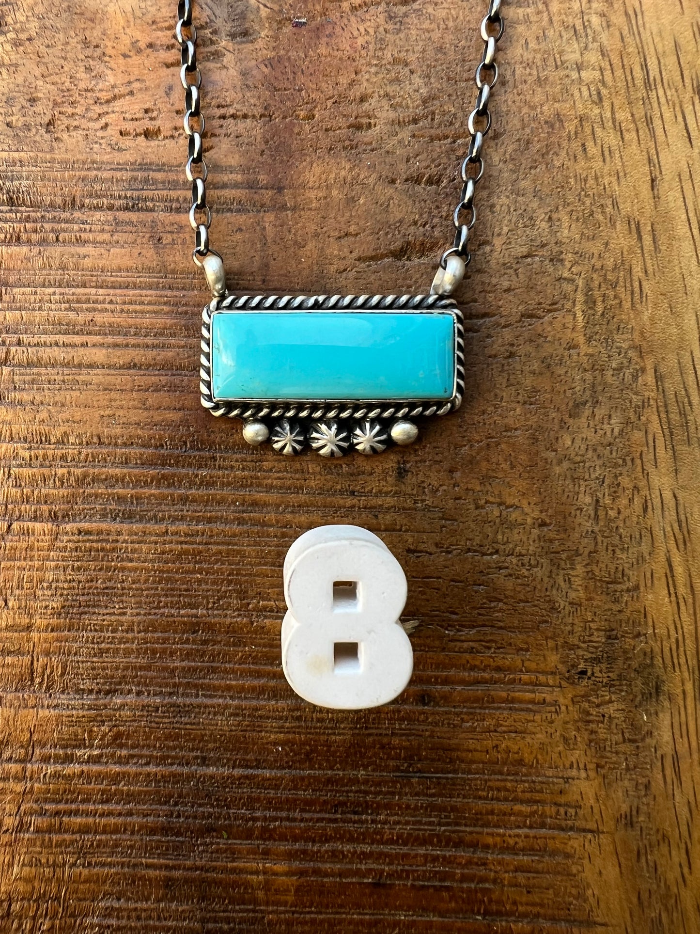 Turquoise Fancy Bar Necklace