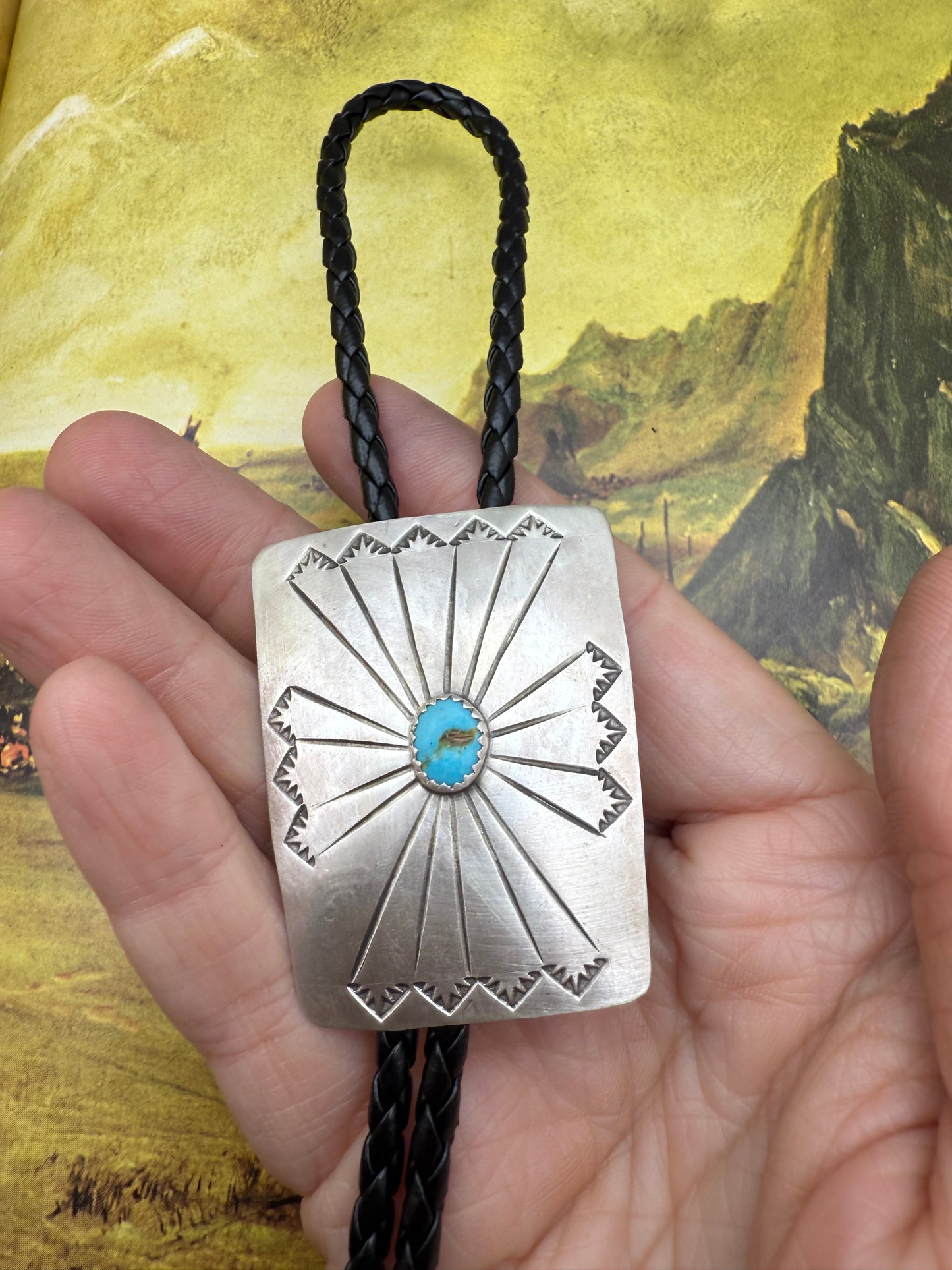Sterling Silver Bolo with Turquoise