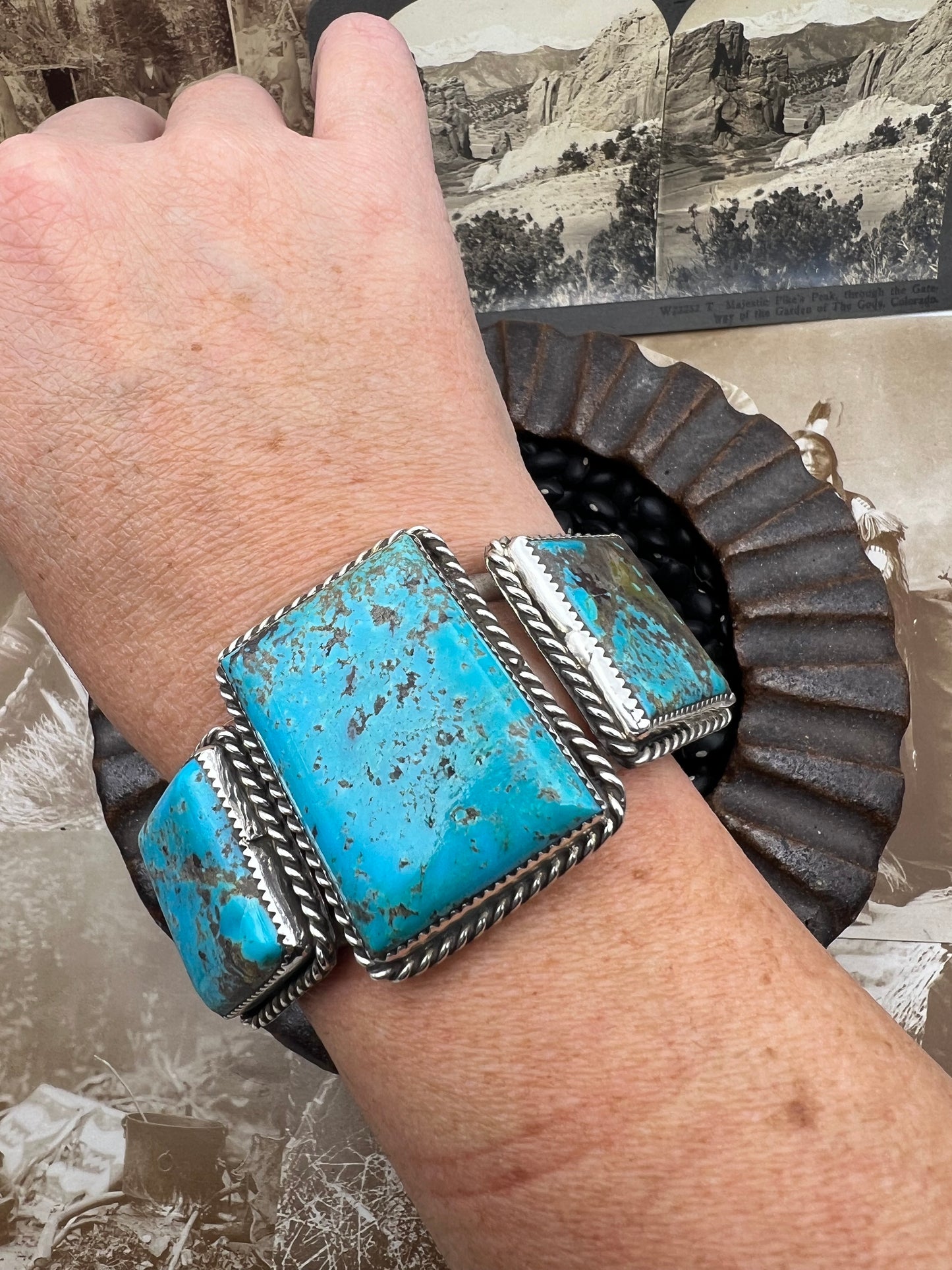 Turquoise Rectangle Cuff