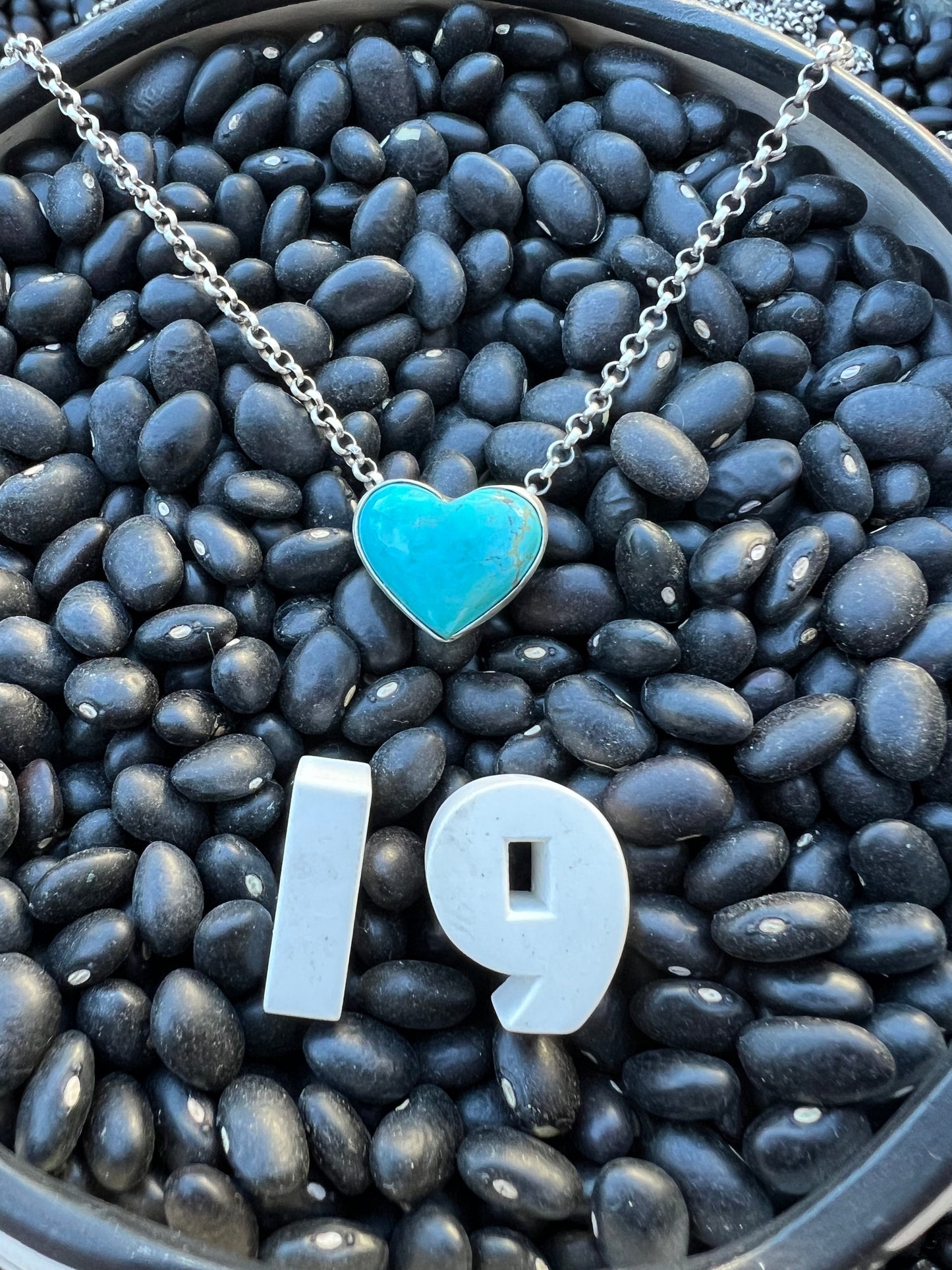 Turquoise Floating Heart Necklace