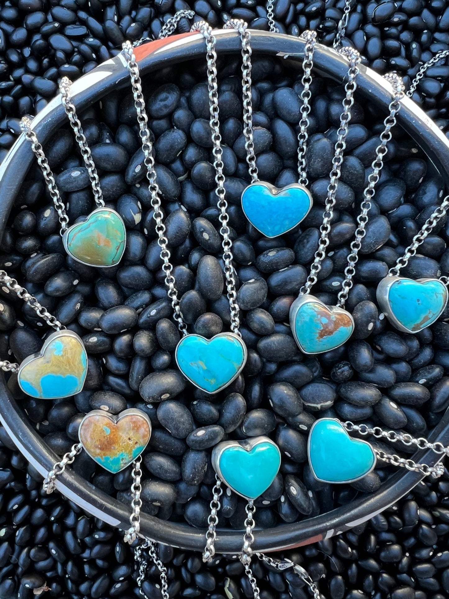 Turquoise Floating Heart Necklace