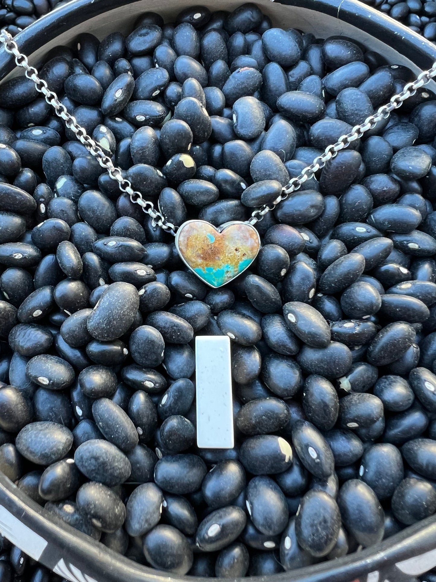 Turquoise Floating Heart Necklace