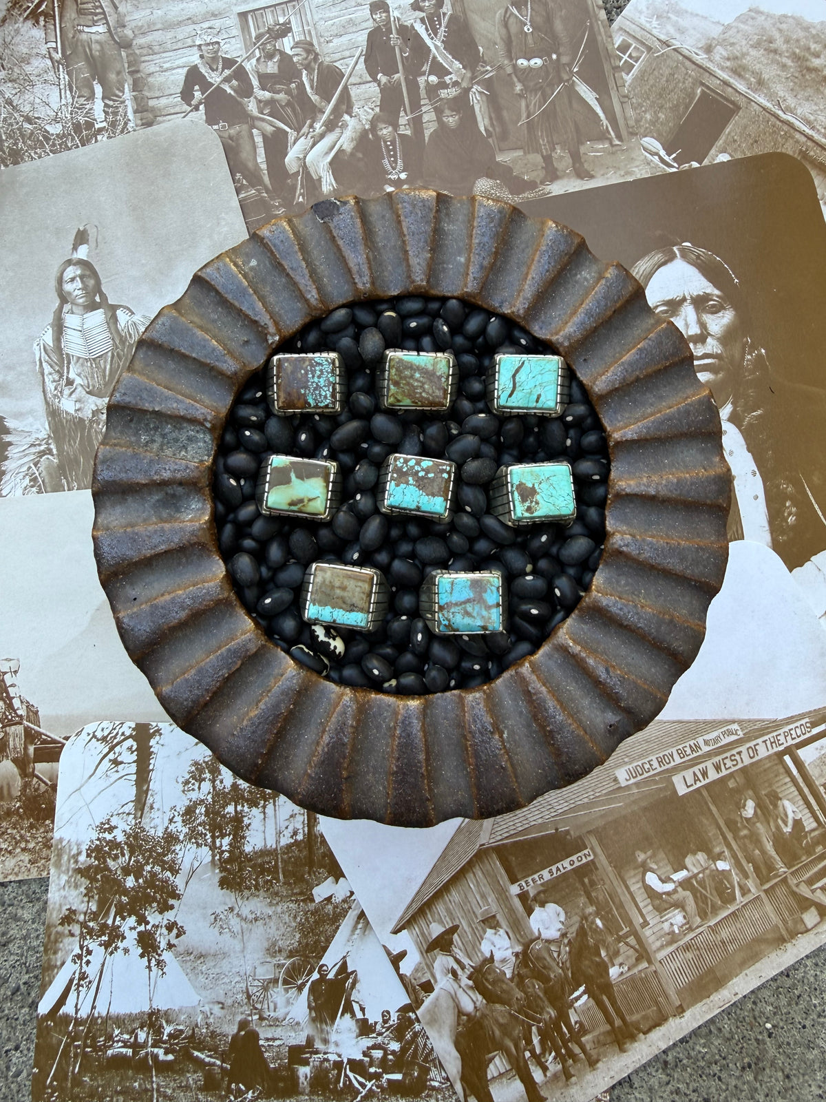 Turquoise Square Signet Ring