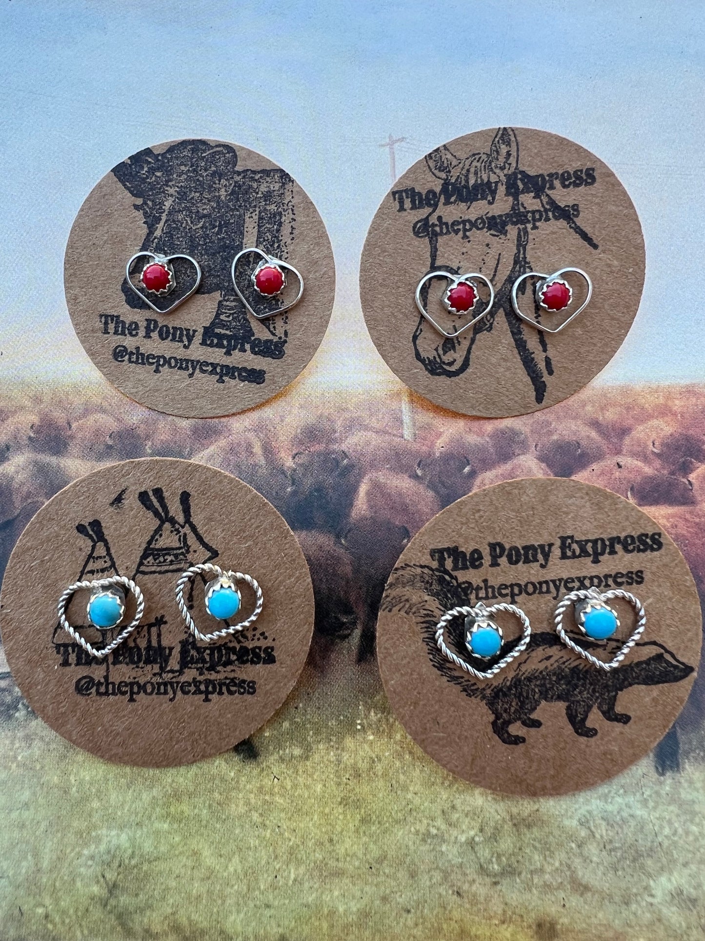 Wire Heart Studs