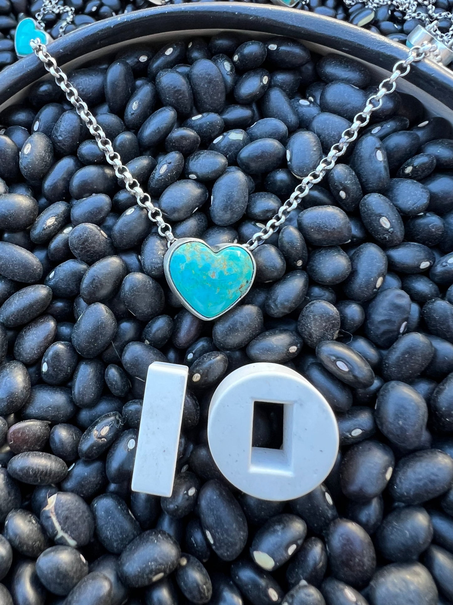 Turquoise Floating Heart Necklace