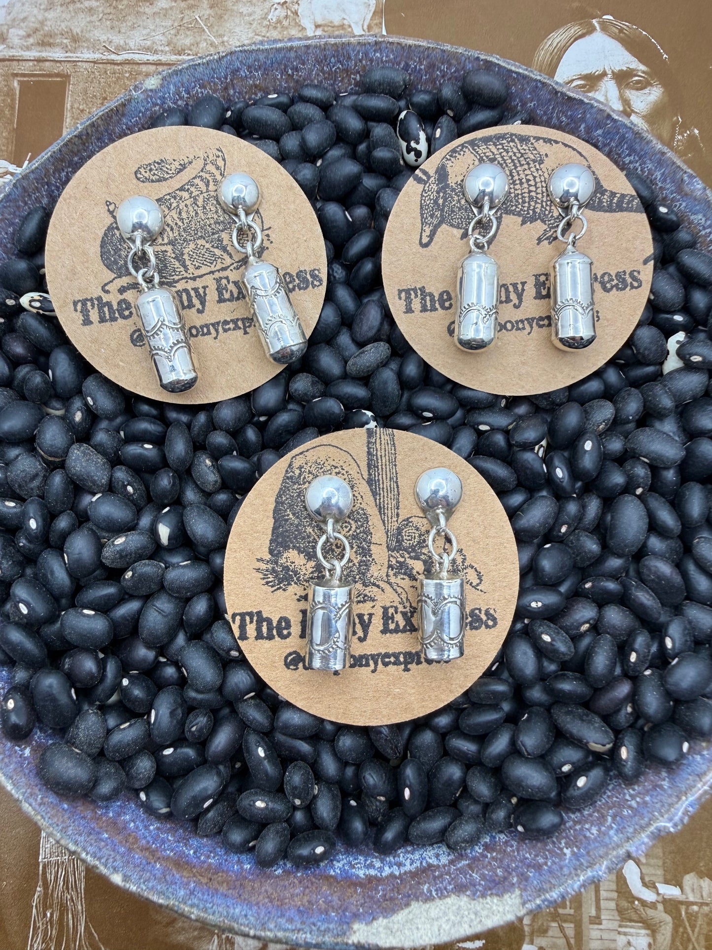 Handmade Navajo Pearl Earrings