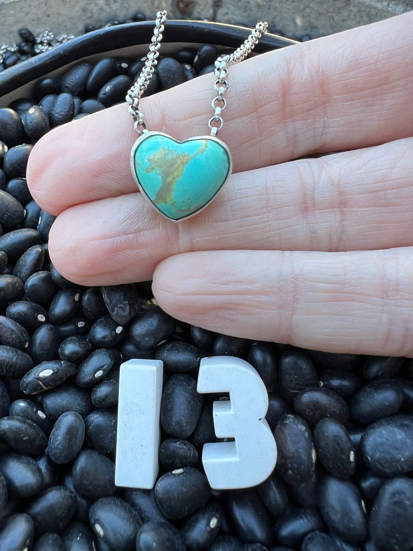 Turquoise Floating Heart Necklace