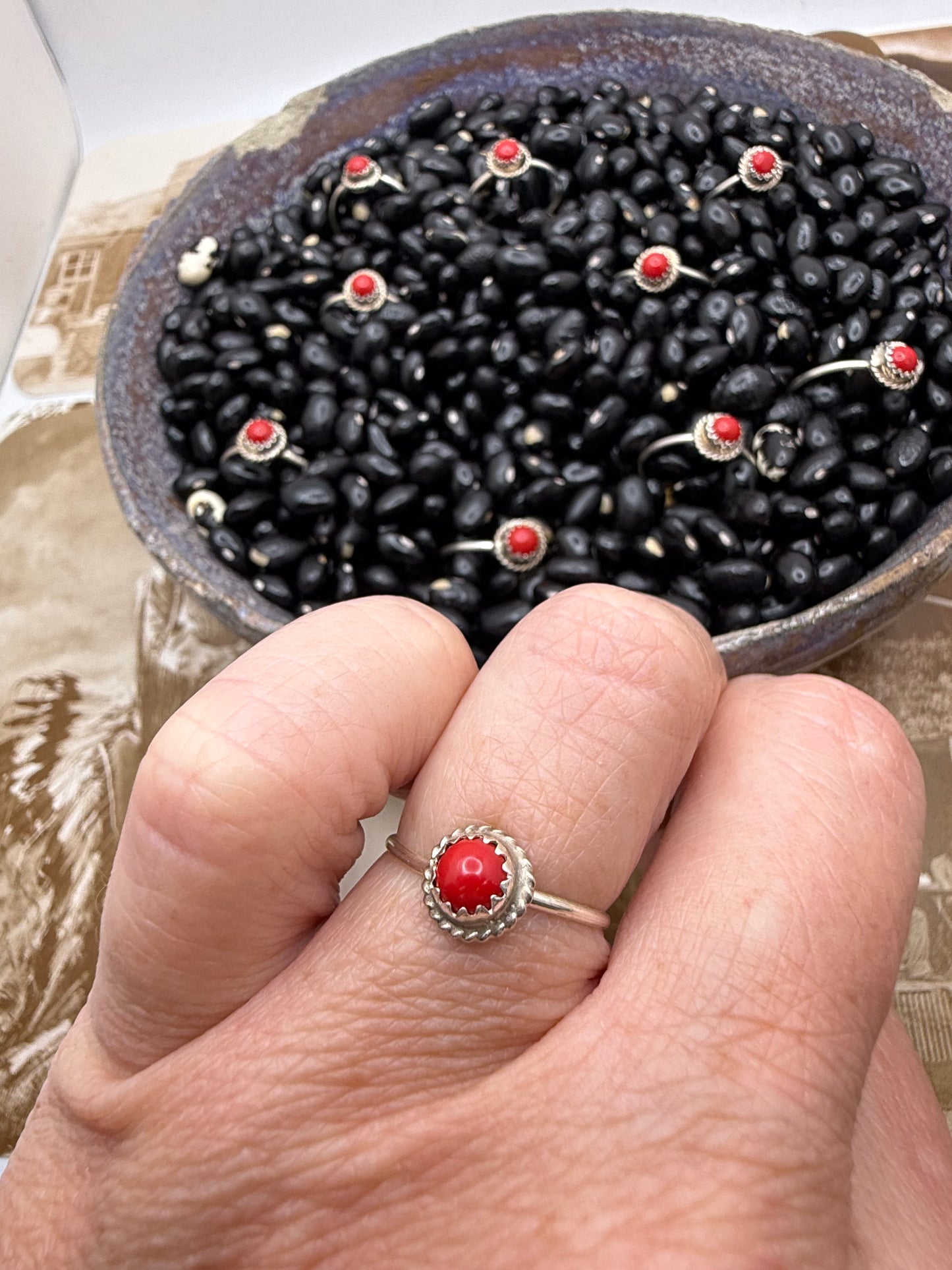 Dainty Coral Ring