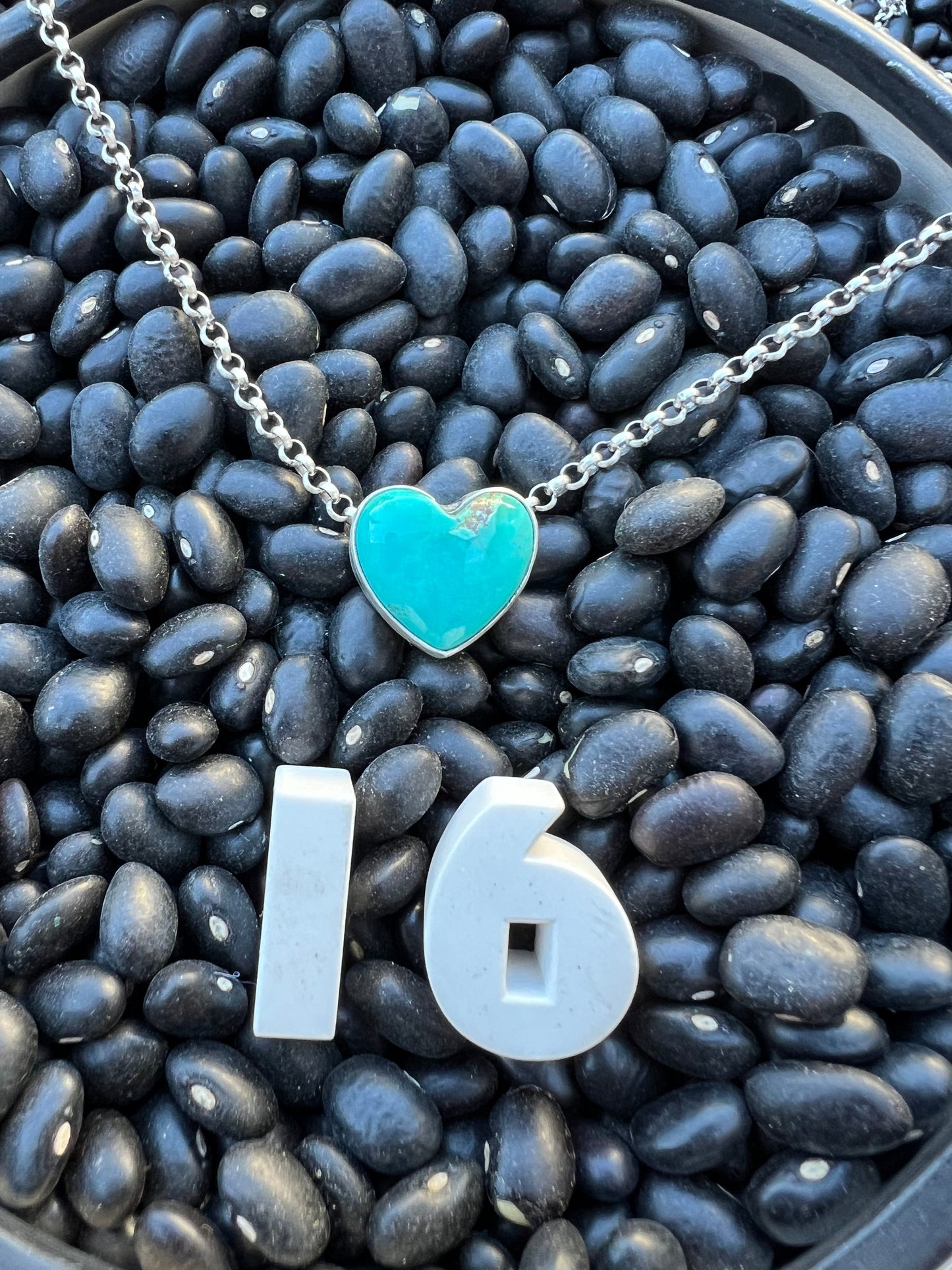 Turquoise Floating Heart Necklace