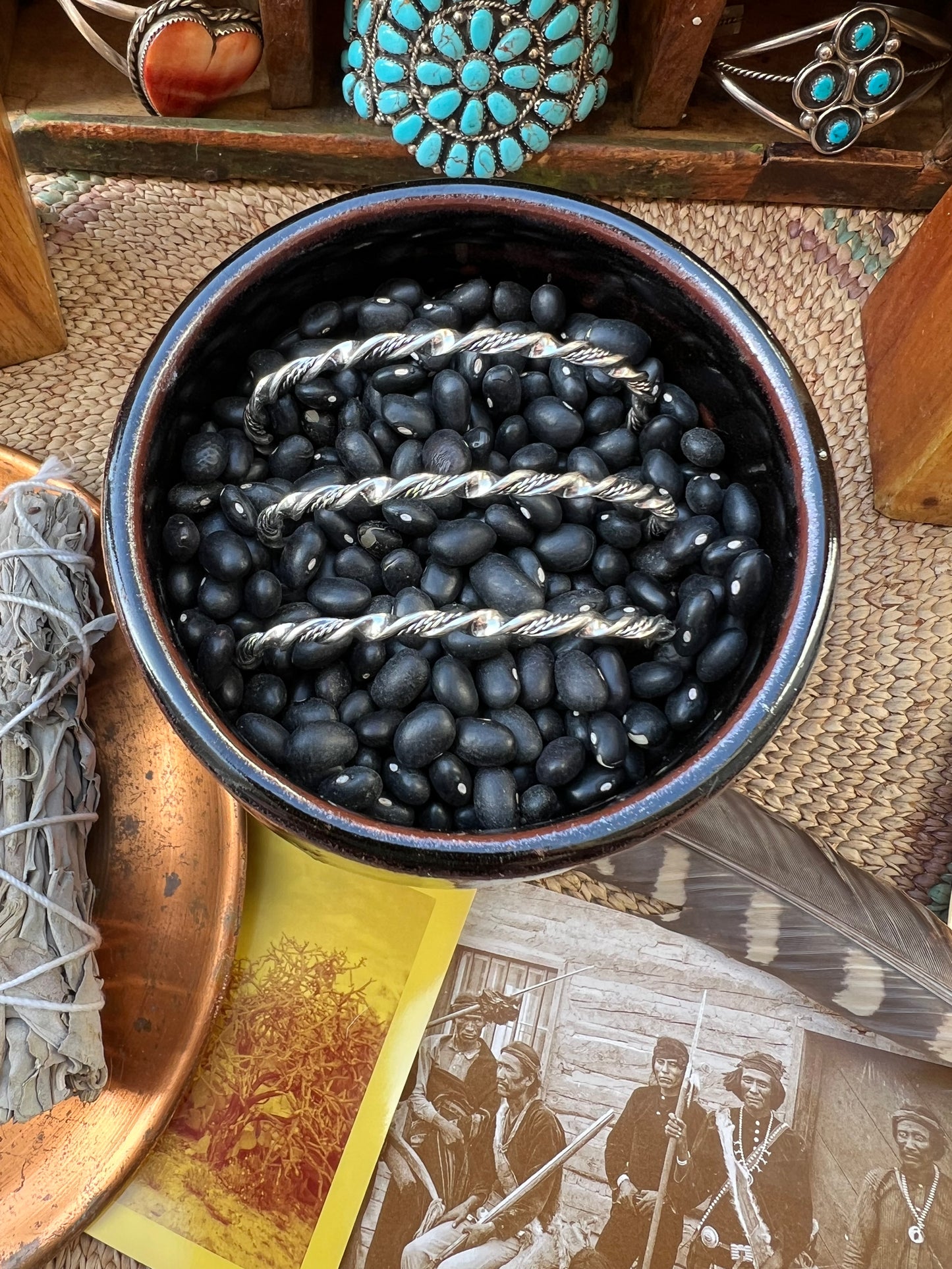 Tinsel Cuff with patina