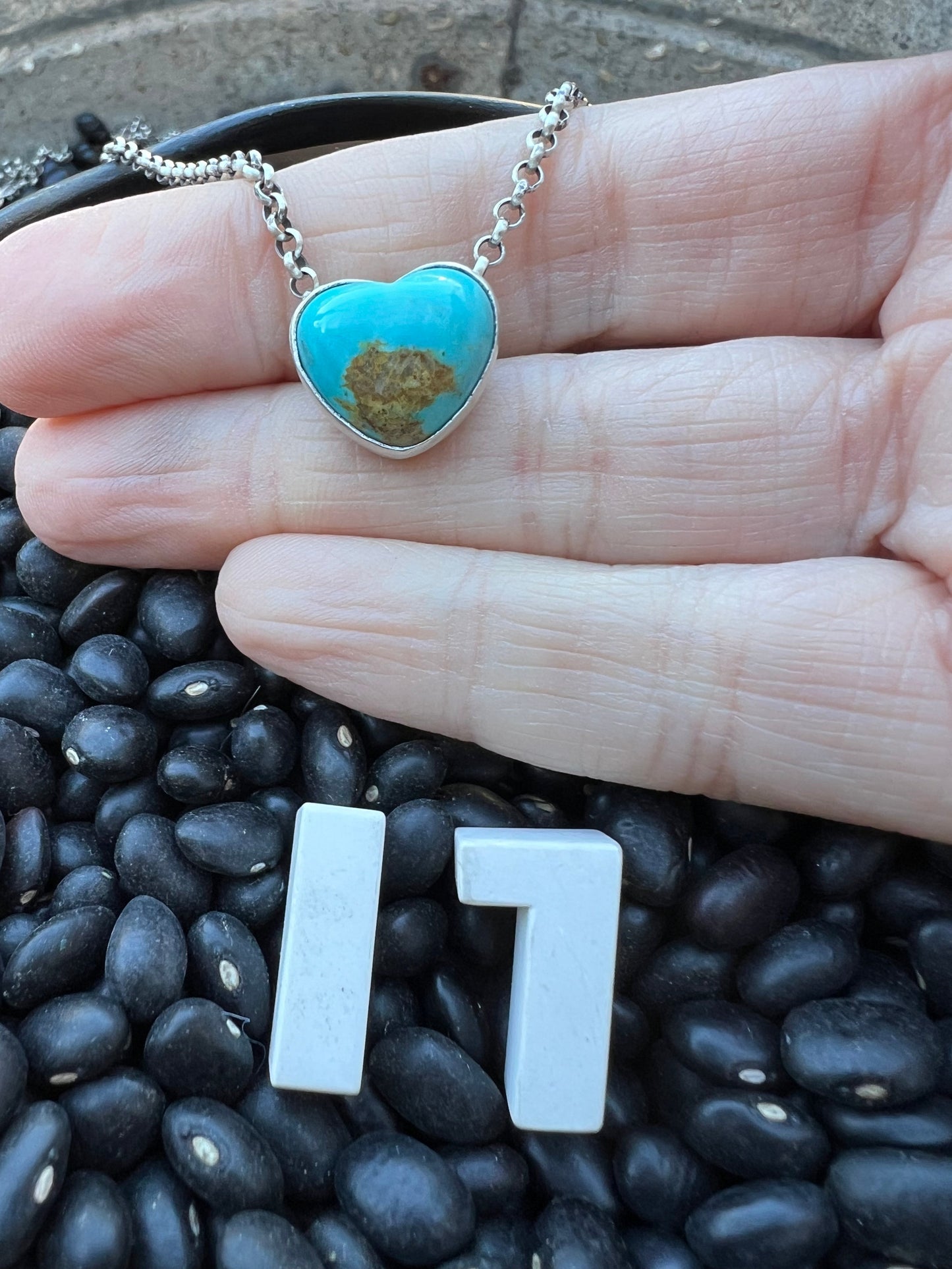 Turquoise Floating Heart Necklace