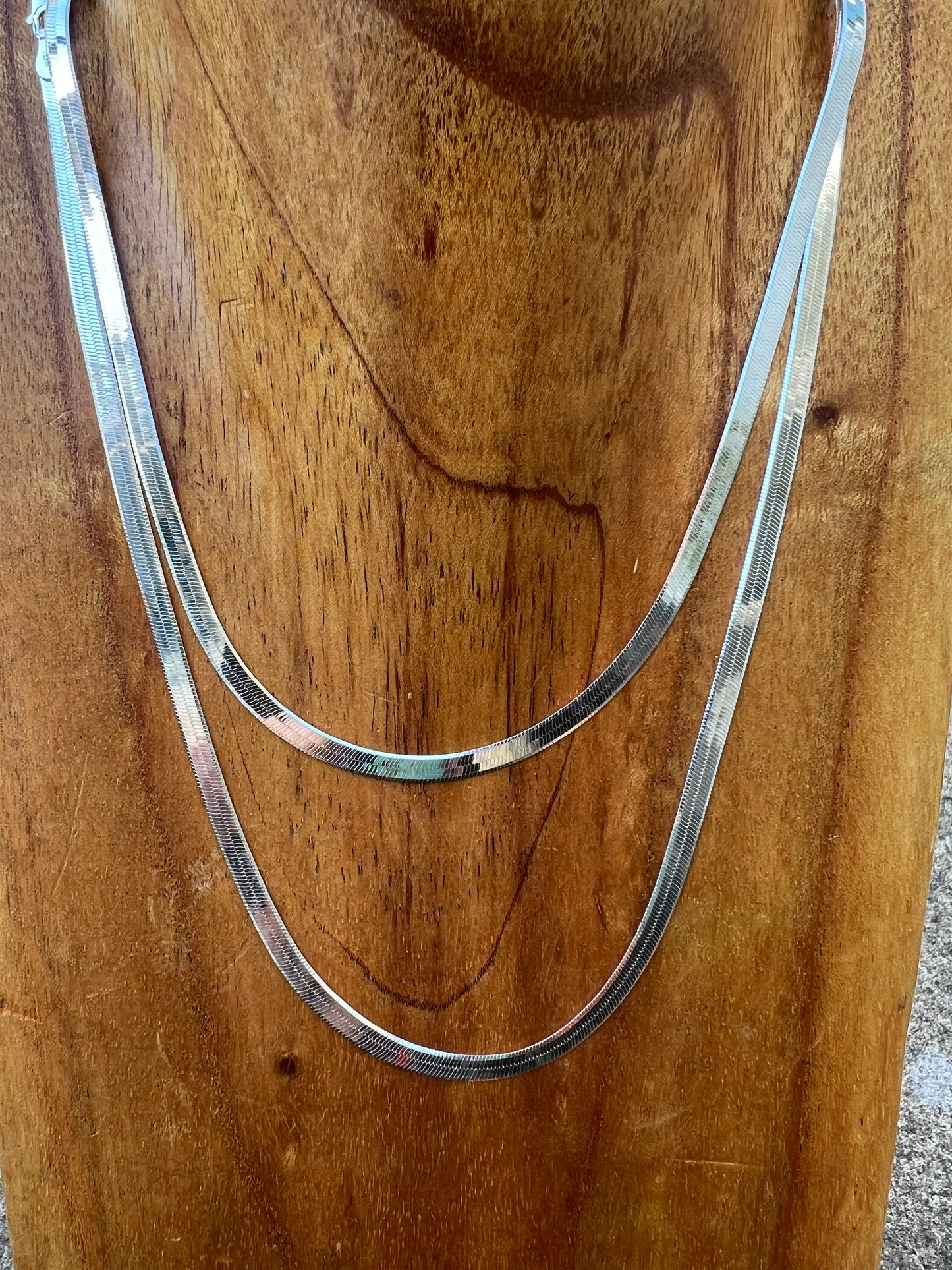 Herringbone Sterling Silver Chain 3.4mm