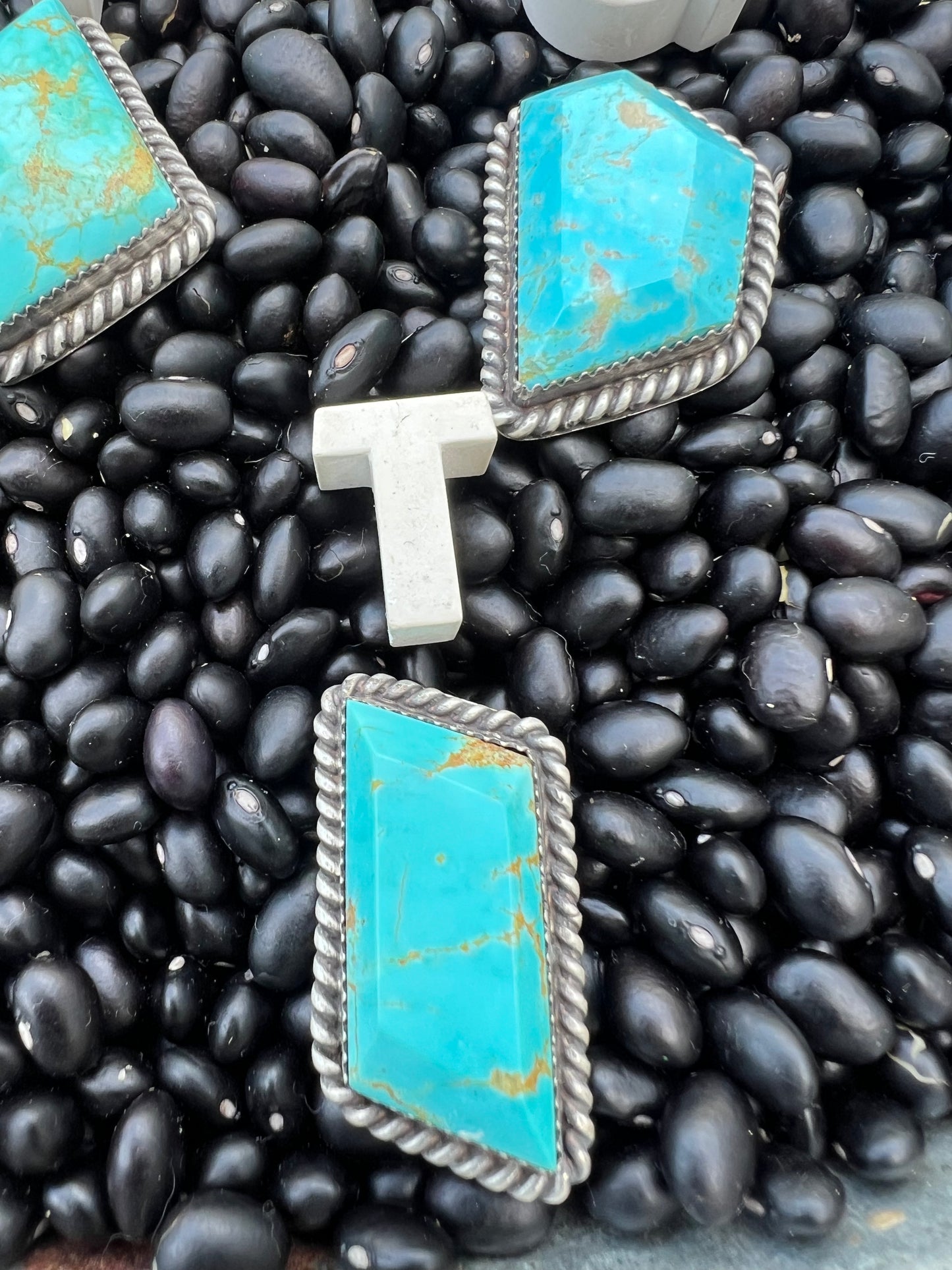 Rare Turquoise Faceted Gem Pendants