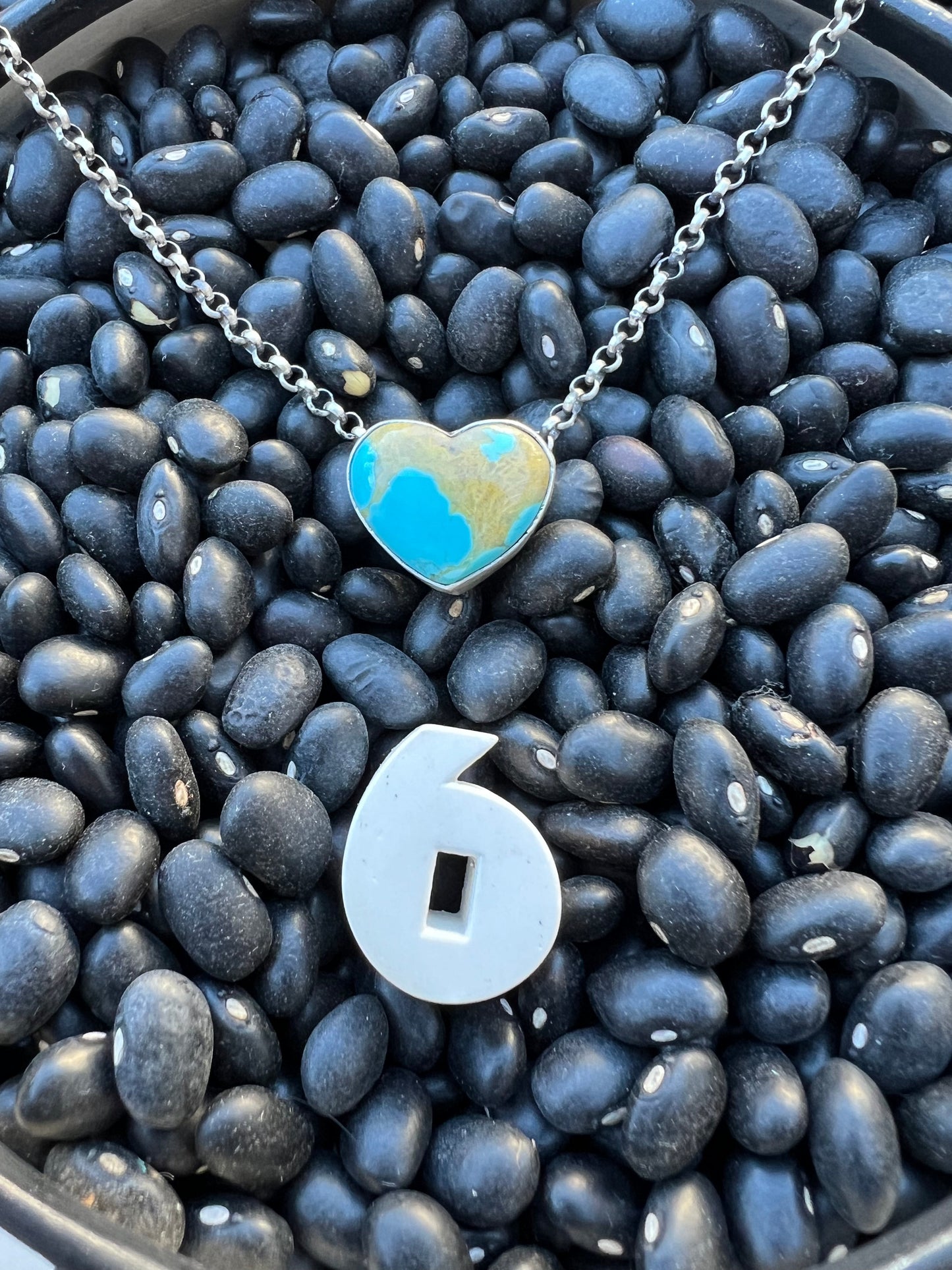 Turquoise Floating Heart Necklace