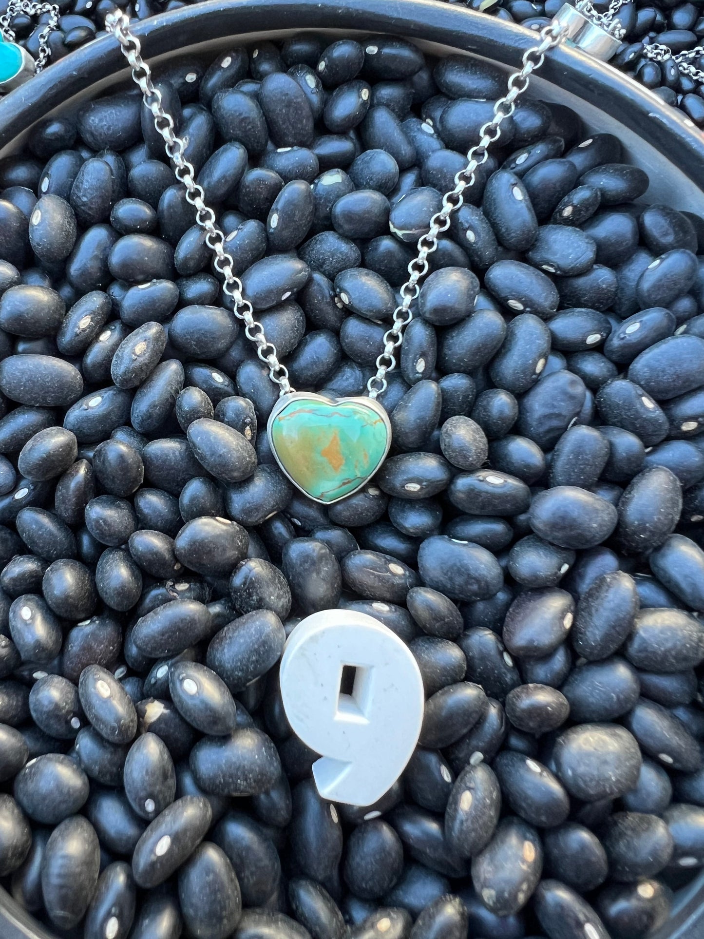 Turquoise Floating Heart Necklace