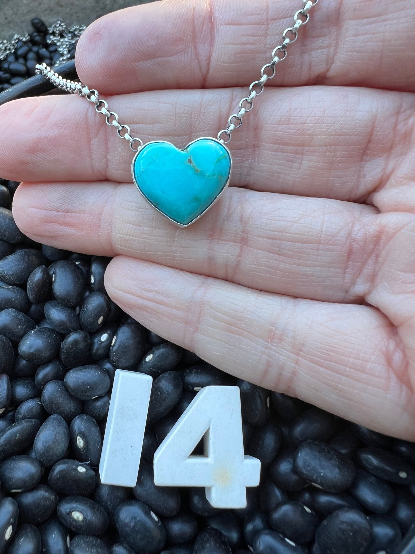 Turquoise Floating Heart Necklace