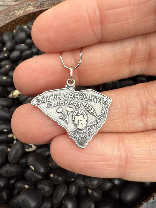 South Carolina Sterling Silver Charm