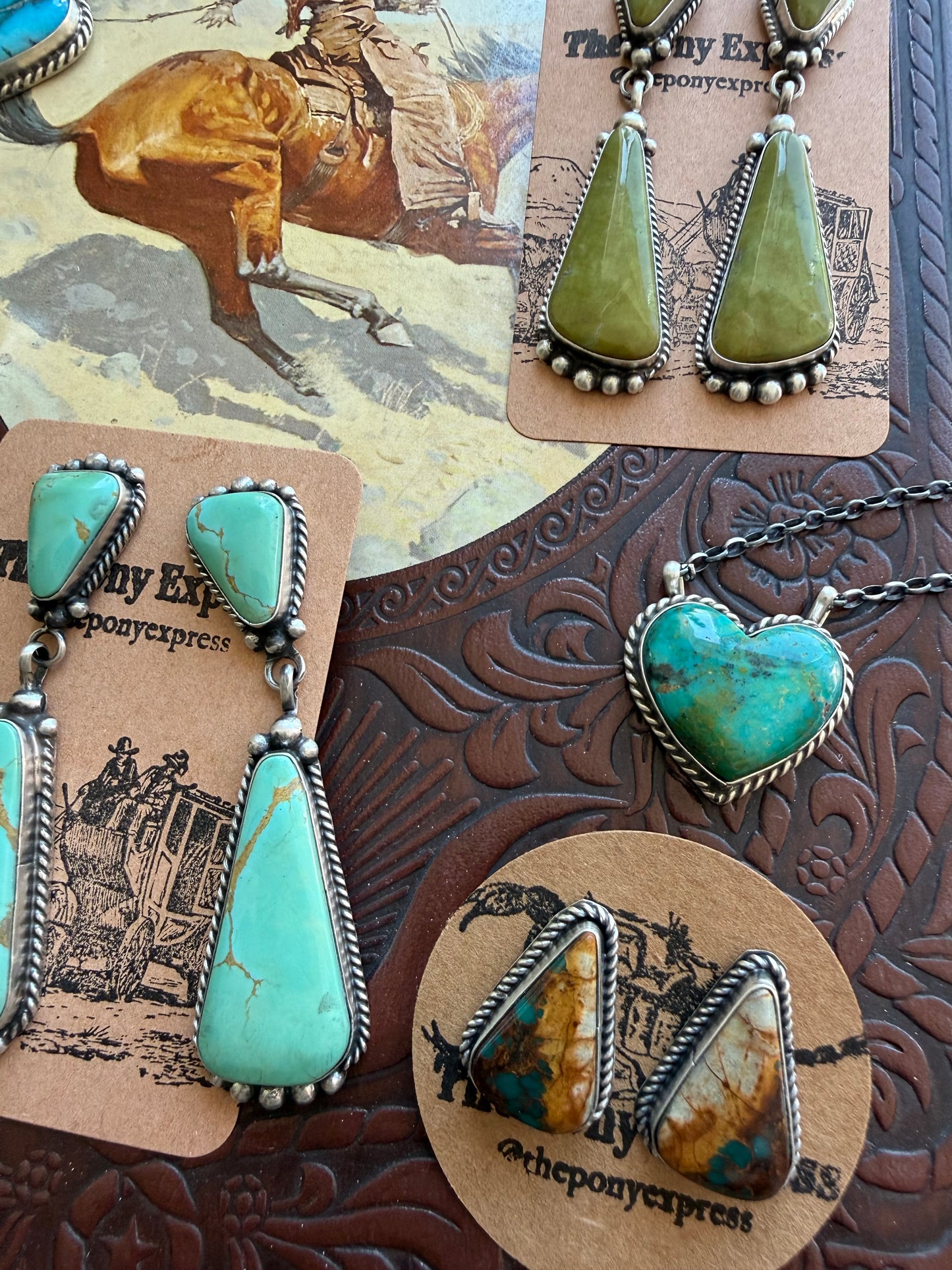Royston Ribbon Turquoise Studs