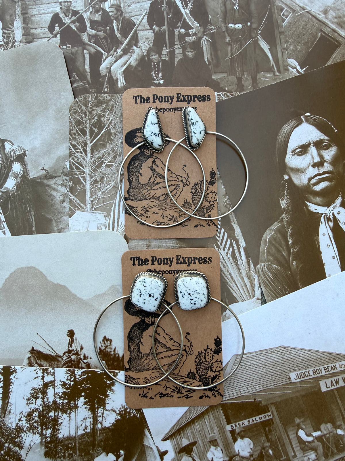 Side Saddle Hoops in White Buffalo