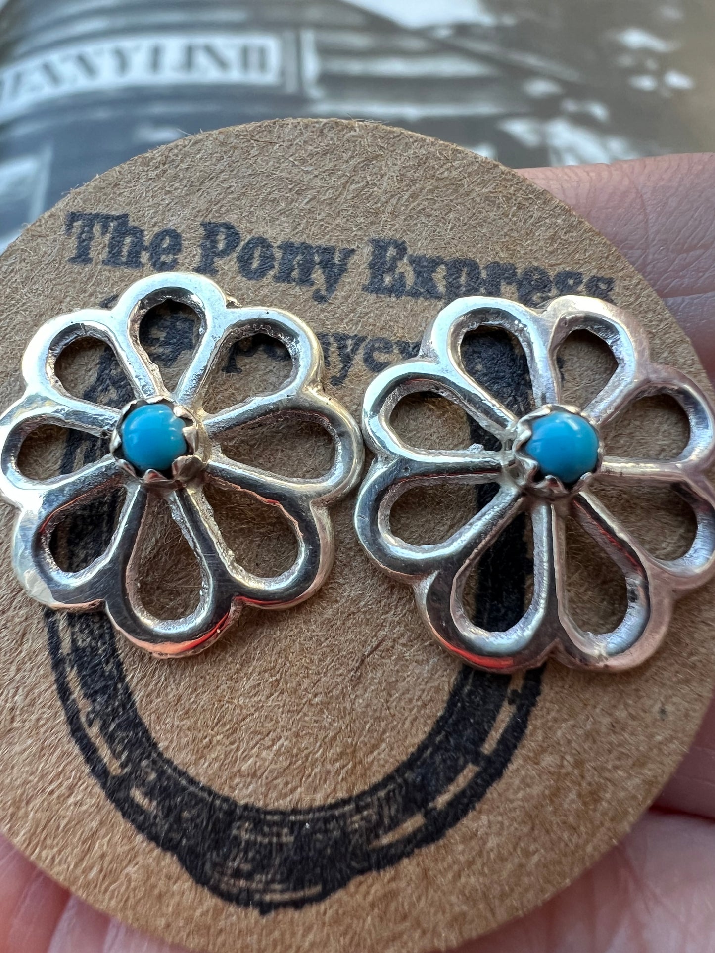 Sandcast Flower Studs