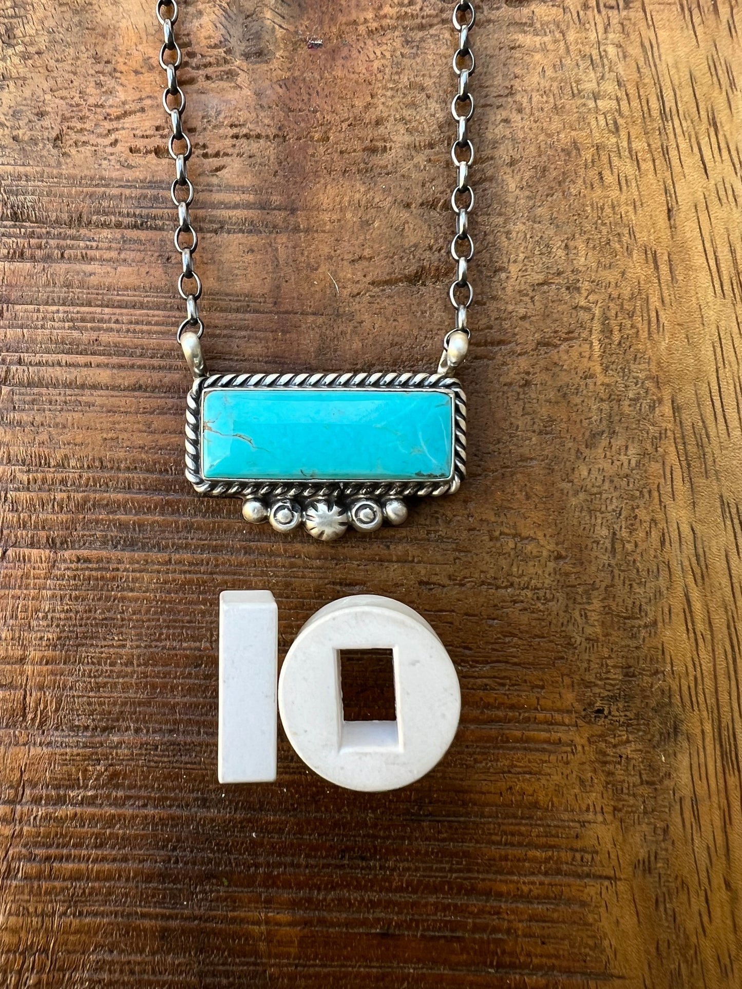 Turquoise Fancy Bar Necklace