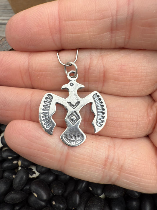 Thunderbird Large Sterling Silver Charm