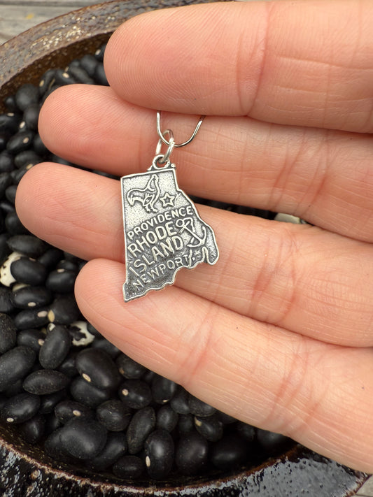 Rhode Island Sterling Silver Charm