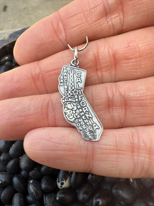 California Sterling Silver Charm