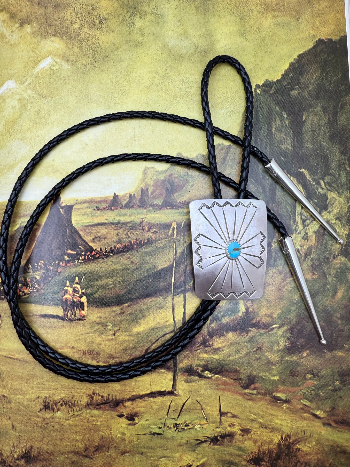 Sterling Silver Bolo with Turquoise