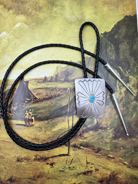 Sterling Silver Bolo with Turquoise