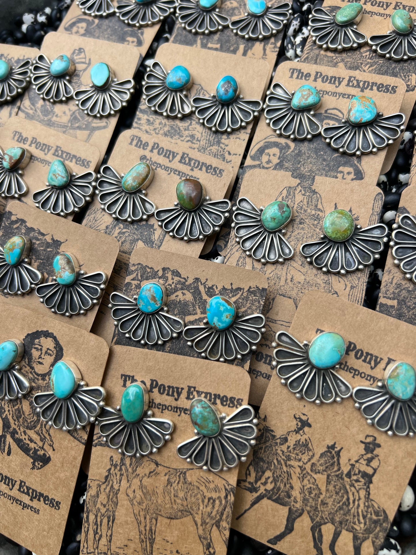 Flower Moon Turquoise Earrings