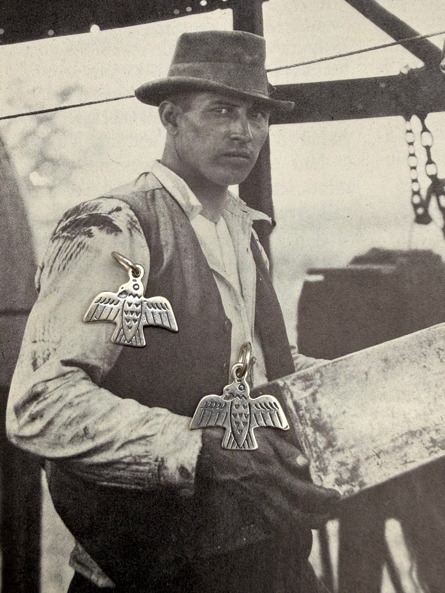 Thunderbird style 2 Sterling Silver Charm