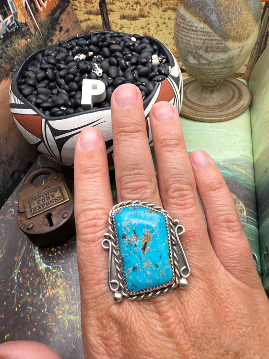 $99 Turquoise Statement Ring P size 10