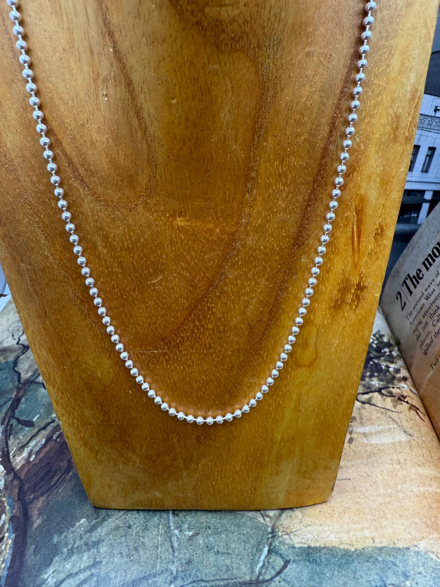 Bead Sterling Silver Chain 2.2mm