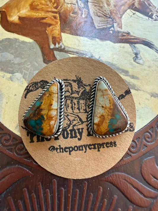 Royston Ribbon Turquoise Studs
