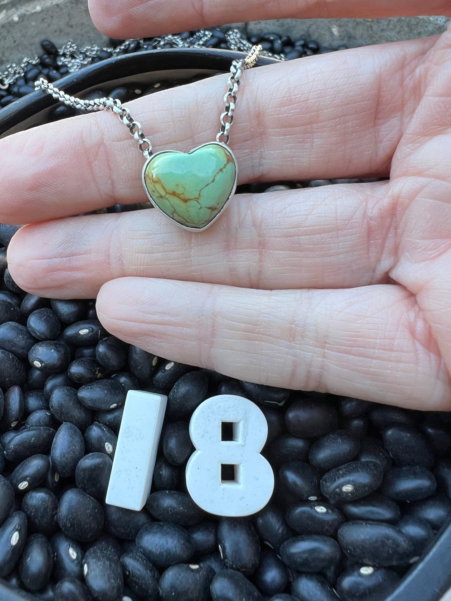 Turquoise Floating Heart Necklace