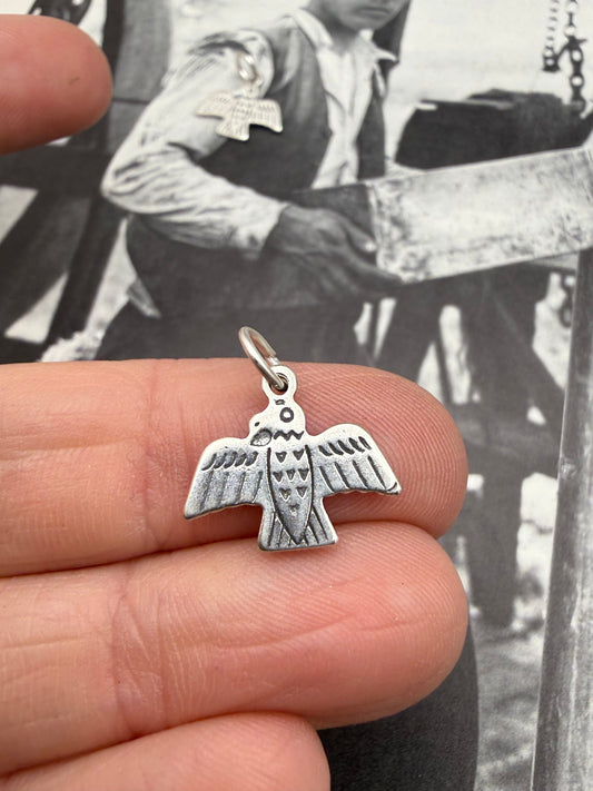 Thunderbird style 2 Sterling Silver Charm