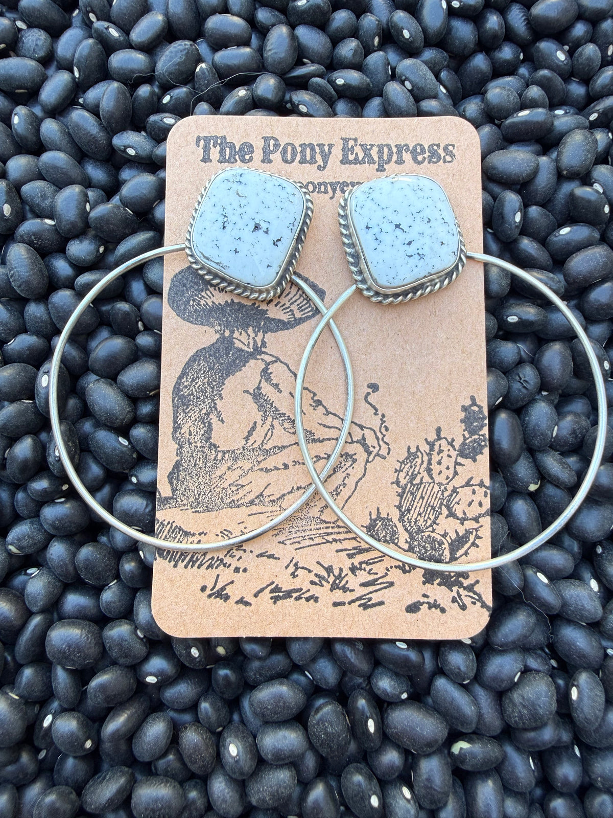Side Saddle Hoops in White Buffalo