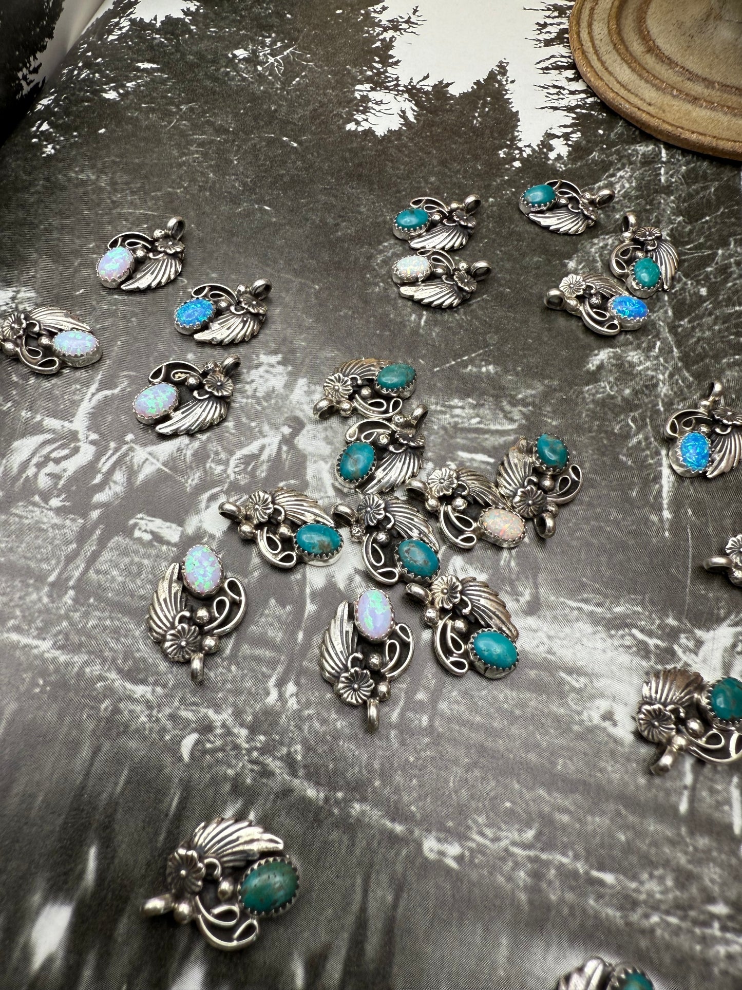 Native American Charm with Leaf motif