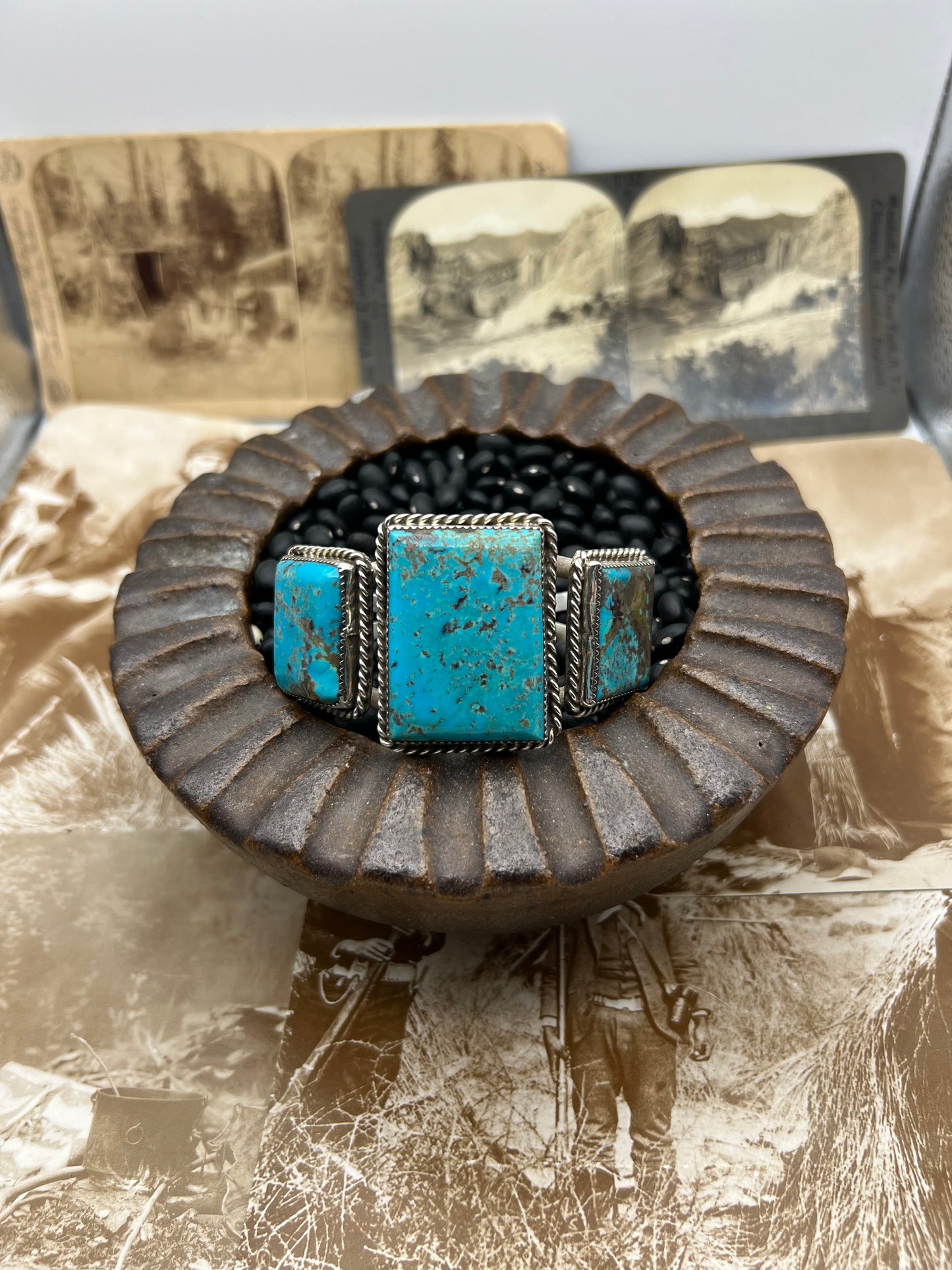 Turquoise Rectangle Cuff