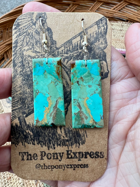 BLACKFRIDAY Turquoise Slab Earrings