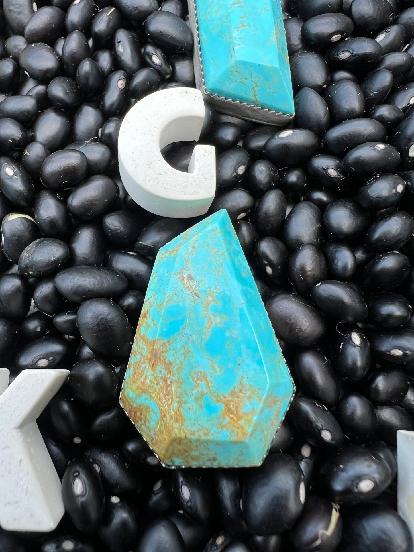 Rare Turquoise Faceted Gem Pendants