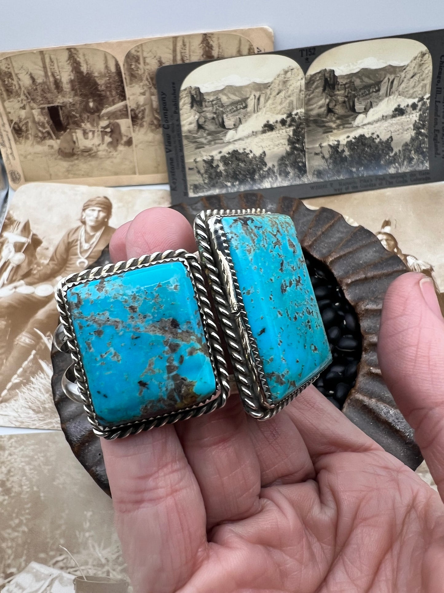 Turquoise Rectangle Cuff