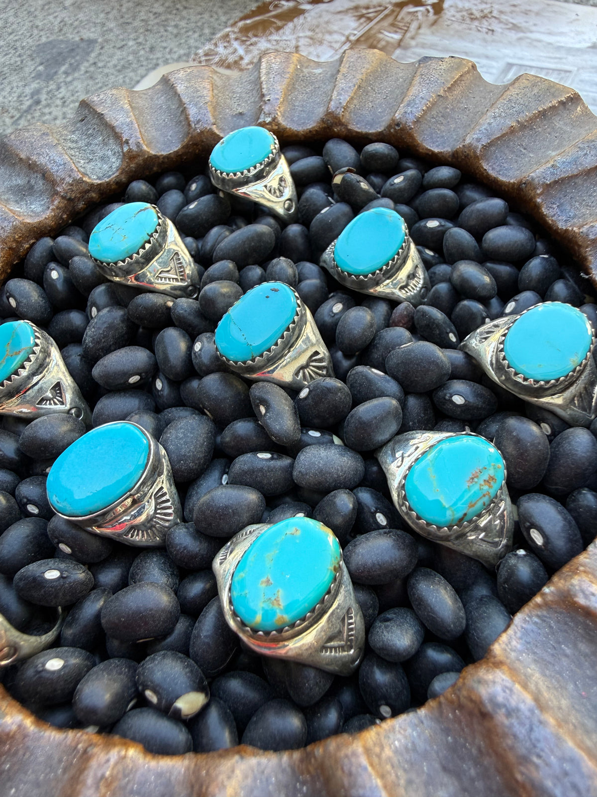 Turquoise Oval Signet Ring