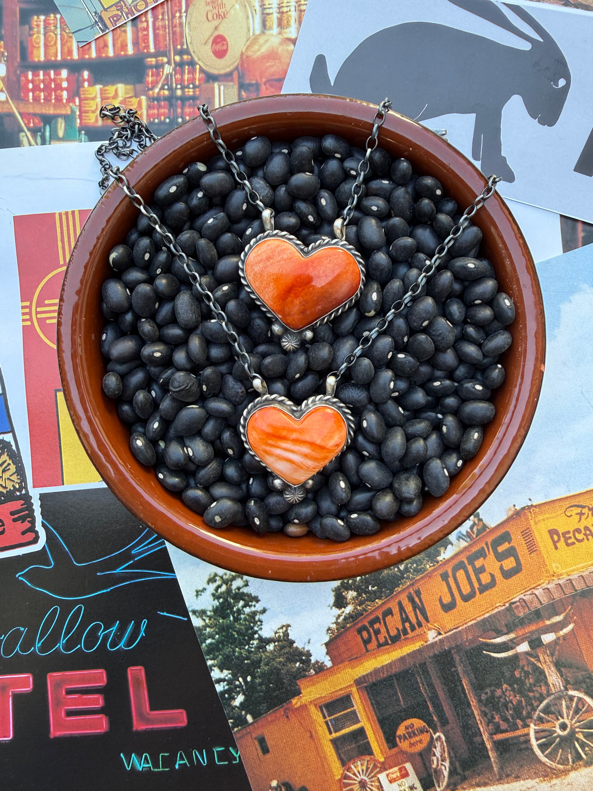 Heart Spiny Orange Necklace