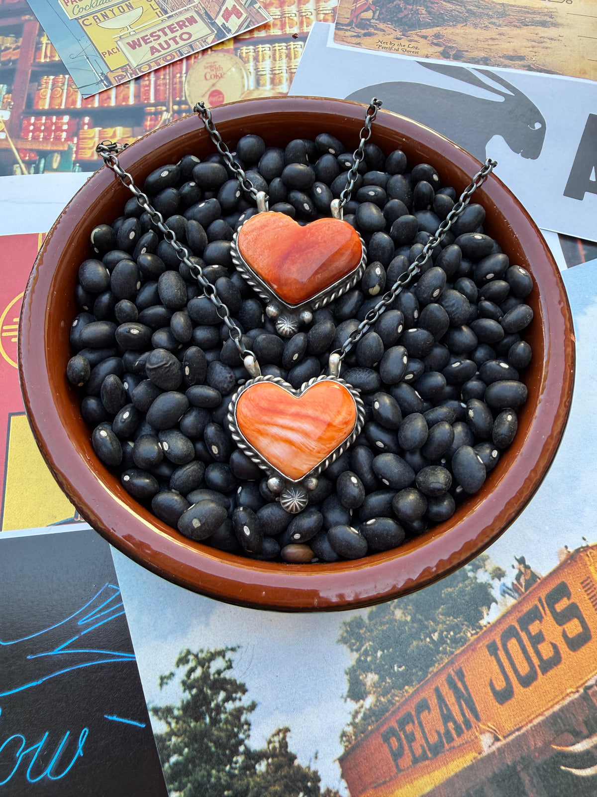 Heart Spiny Orange Necklace