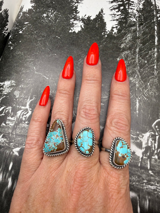 #8 Turquoise Adjustable Ring