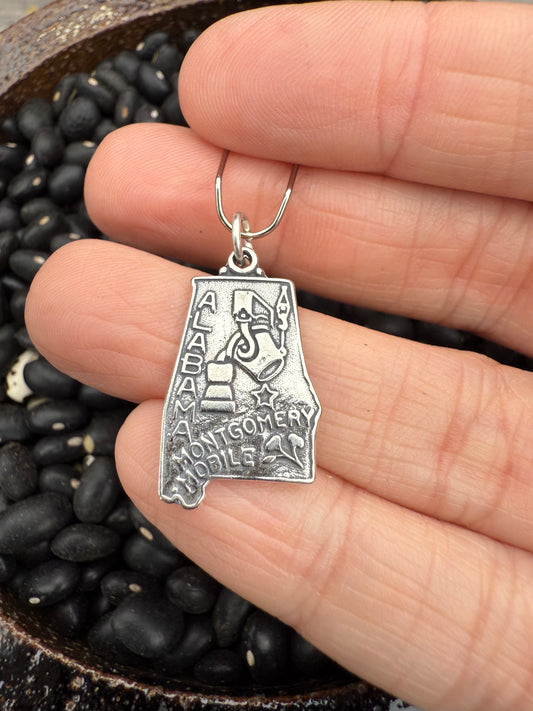 Alabama Sterling Silver Charm