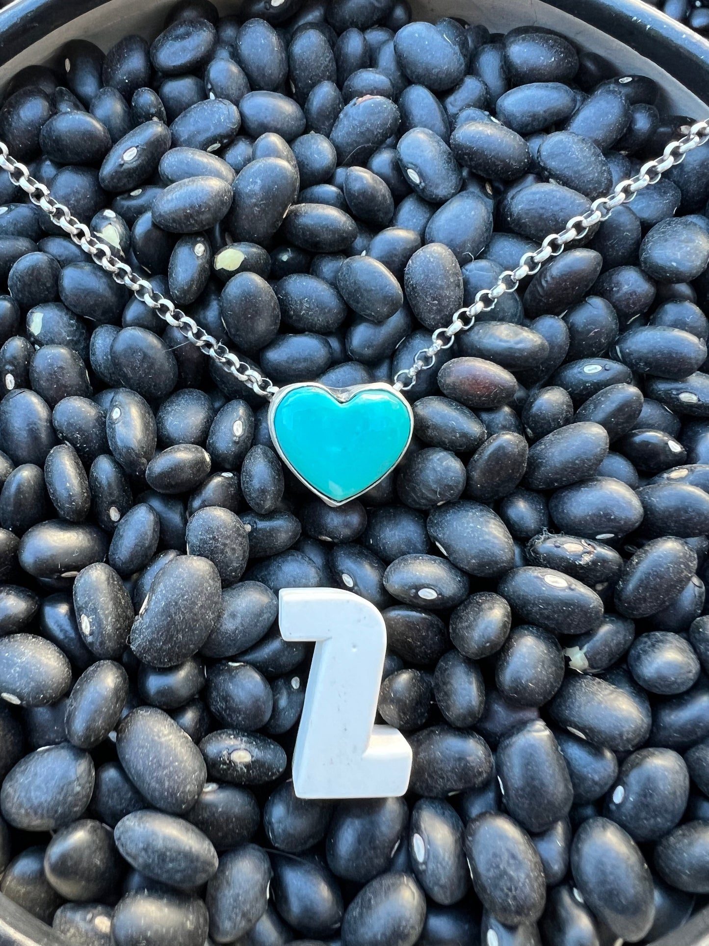 Turquoise Floating Heart Necklace